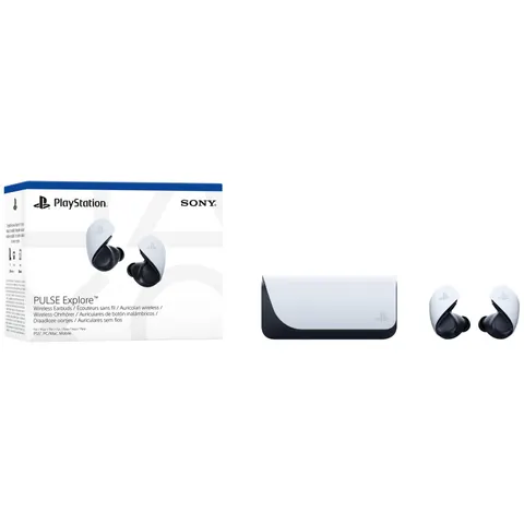 PlayStation PULSE Explore Wireless Earbuds, White, New – Black and white – image 2