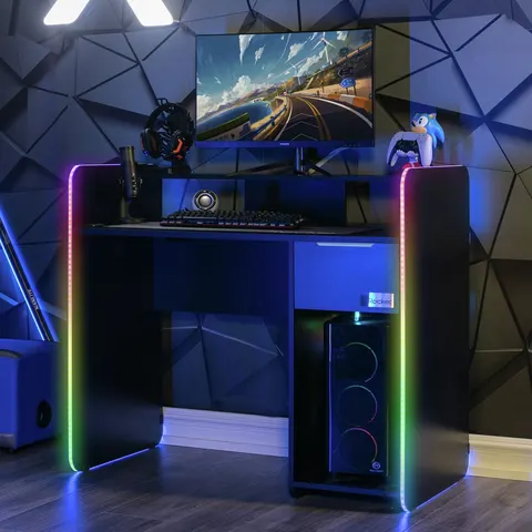 X Rocker Electra LED & Charging Desk – Black – image 3