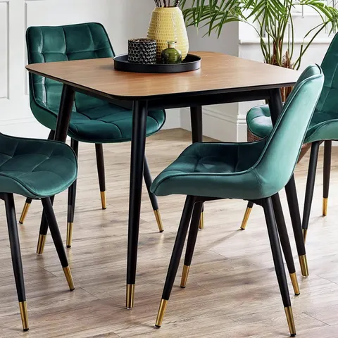 Findlay Square Dining Table - Walnut & Black – image 3