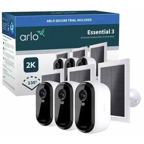 Arlo Essential 3 2K Security Camera & Solar - Pack of 3 – image 2