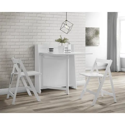 Helsinki Compact Folding White Dining Set – image 3