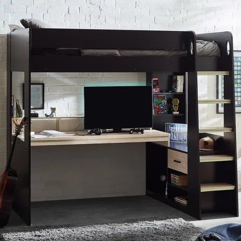 Julian Bowen Blaze Single Gaming Highsleeper Bed - Black – image 2