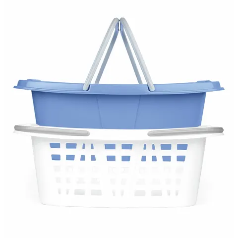 Beldray Set of 2 Laundry Baskets Blue – image 2