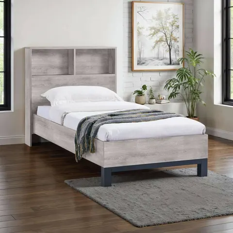 Julian Bowen Bali Bookcase Single Bedframe - Grey – Grey Single – image 2