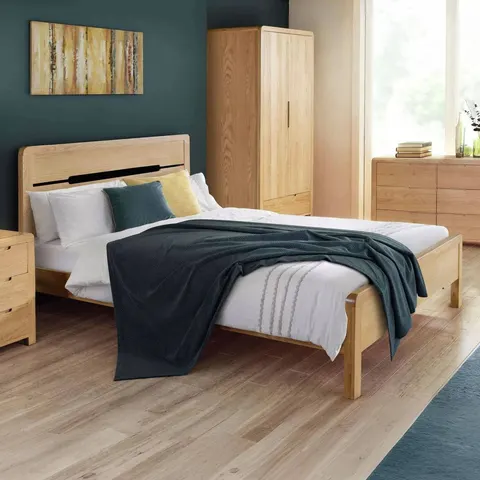 Julian Bowen Curve Double Bedframe - Oak – Oak Double – image 2