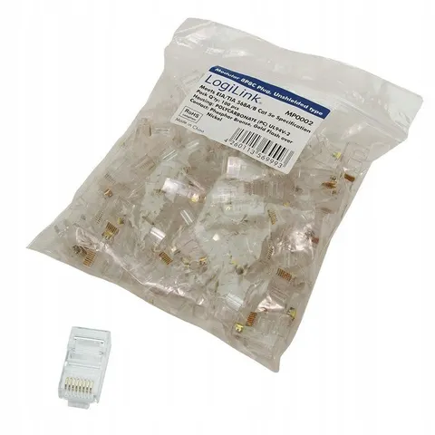 Logilink MP0002 CAT5e Modular PlugSuitable for 8P8C Round CablePlug uns – zdjęcie 4