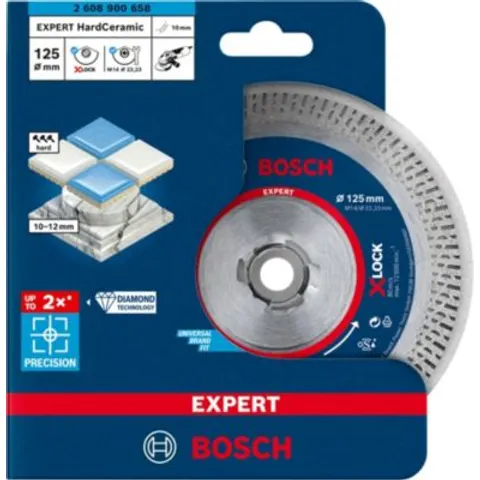 Disque diamant XLOCK Bosch HardCeramic expert 125mm – image 2