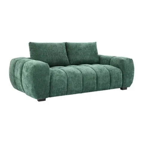 vente-unique.com Canapé fixe polyester 3 places vert 196x81x105cm – image 2