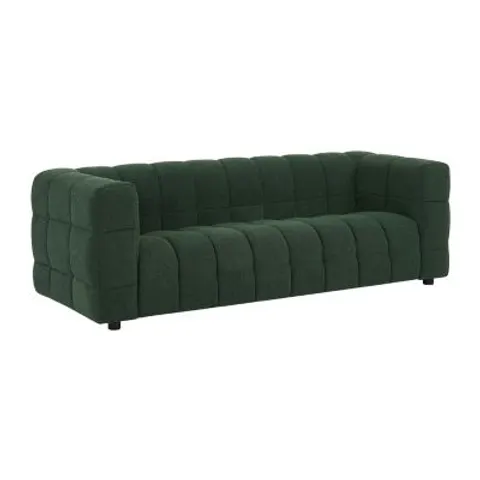 vente-unique.com Canapé fixe polyester 3 places vert} Vert 213x72x89cm – image 2