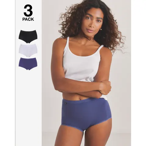 Sloggi 3Pk Basic Maxi Briefs Lilac Multi – image 2