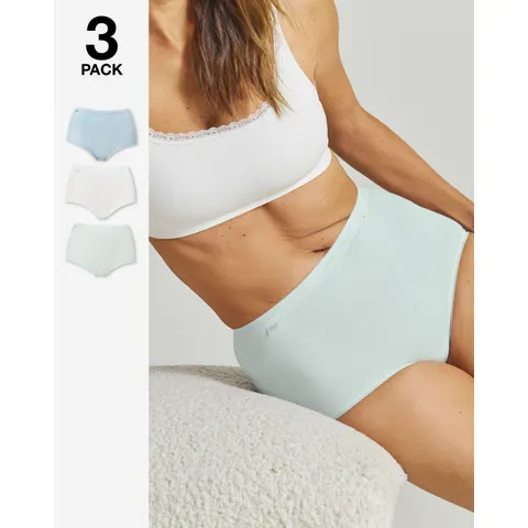 Sloggi 3Pk Basic Maxi Briefs Mint Multi – image 2