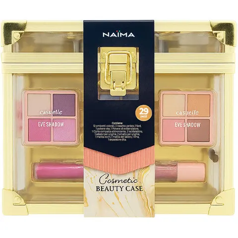 Naima Cosmetic Case Make-up Gold M - Default Title – immagine 2