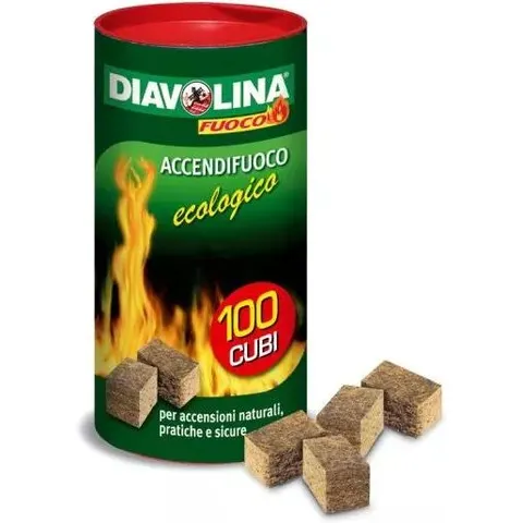 Diavolina Accendifuoco Ecologico 100 cubi – immagine 2