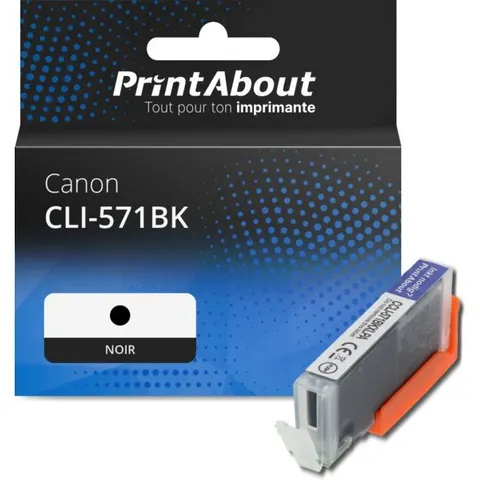 PrintAbout Cartouche compatible Canon CLI-571BK - Noir – image 2