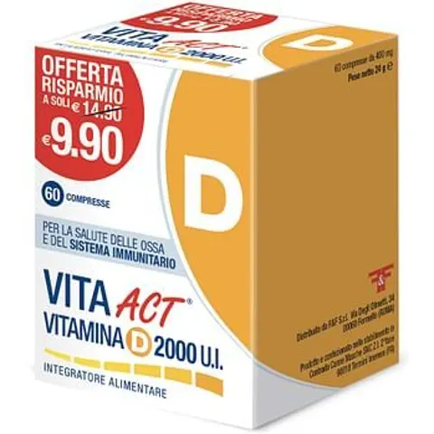 F&f Vitamina D Act 2000ui 60cpr – immagine 2