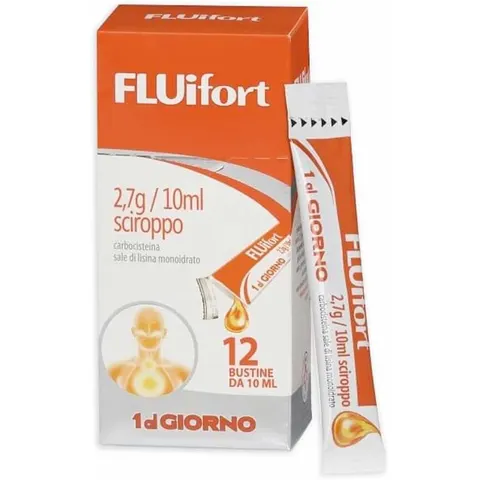 Dompé Fluifort 2,7g/10ml sciroppo 12 bustine 10ml – immagine 2