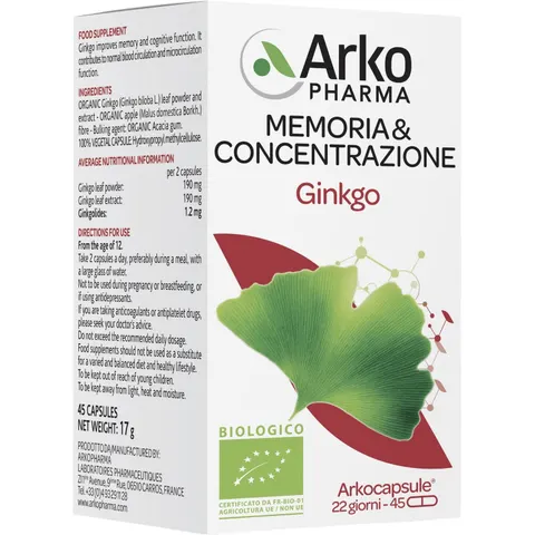Arkofarm Srl Arkocapsule Ginkgo Bio 130cps – immagine 3