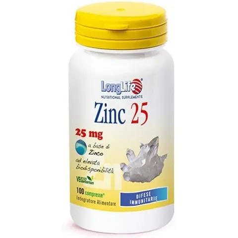 Longlife Zinc 25mg 100 Compresse – immagine 5