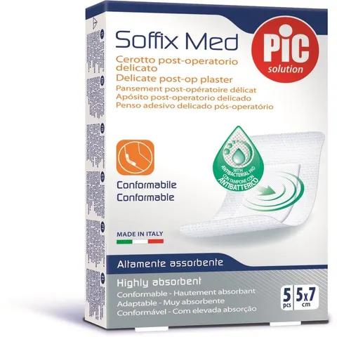 pic Soffix Med Cerotto Post-Operatorio 5 x 7 cm 5 Pezzi – immagine 3