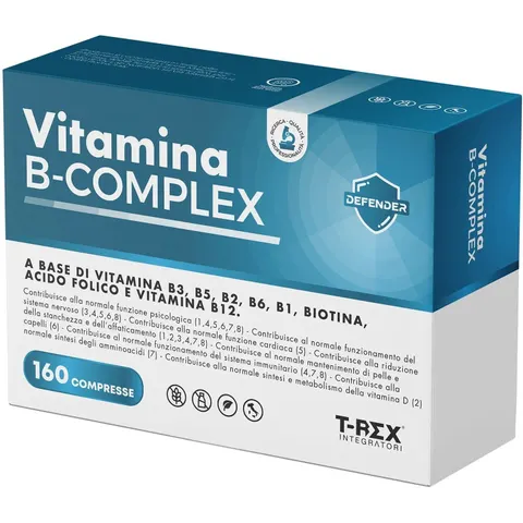 T-Rex Integratori T-Rex Vitamina B Complex 160Cpr – immagine 2