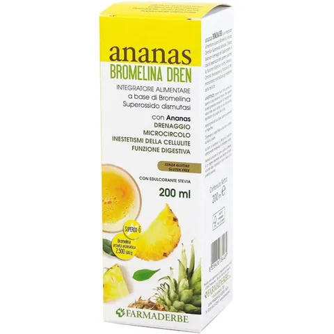 Ananas Bromelina Dren Farmaderbe 200ml – immagine 5