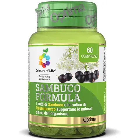 OPTIMA NATURALS Srl SAMBUCO FORMULA 60CPR PLA COLOURS – immagine 2