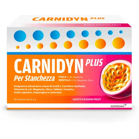 carnidyn Plus 20 Bustine Gusto Passion Fruit 5,3g – immagine 3