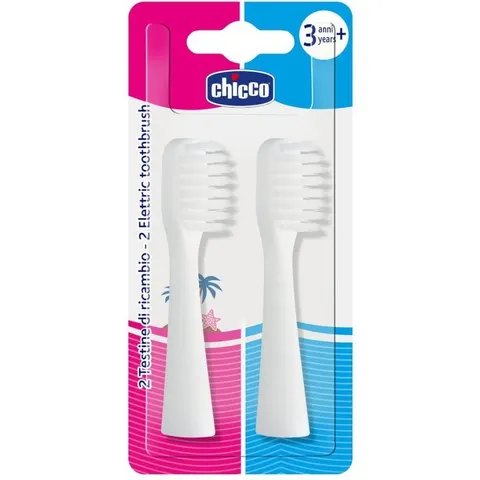 Chicco Testine per Spazzolino Elettrico, 2 Pezzi – immagine 2
