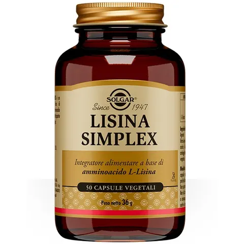 SOLGAR Lisina Simplex 50 Capsule Vegetali – immagine 5