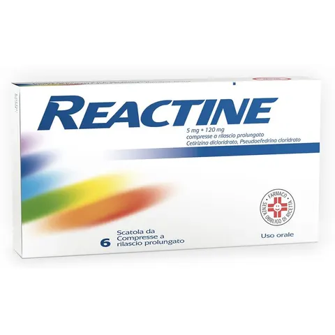 Johnson & Johnson Reactine 5 mg + 120 mg 6 compresse rilascio prolungato – immagine 2