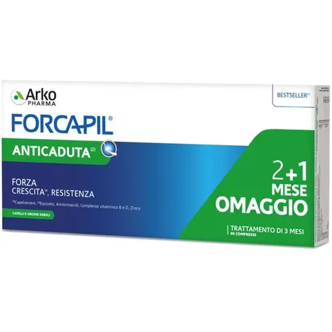 arkofarm Forcapil Pack Anticaduta 3 Pezzi Da 30 Compresse – immagine 3