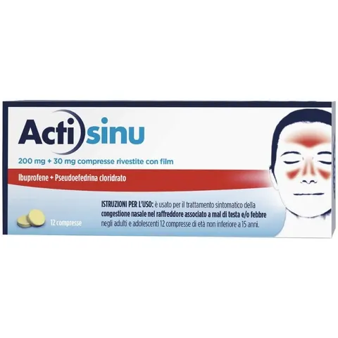 Johnson & Johnson Actisinu 12 Compresse Per Raffreddore E Mal Di Testa – immagine 2