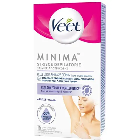 Veet Minima Strisce Depilatorie Ascelle e Bikini 16 Pezzi – immagine 5