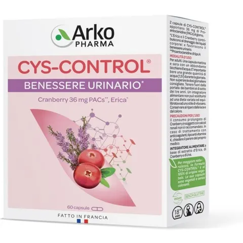 ARKOFARM Srl Arkopharma Cys-Control, 60 Capsule – immagine 3