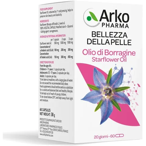 arkofarm Arkocapsule olio borrag 60cp bio – immagine 3