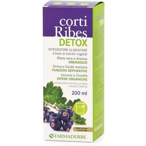 Farmaderbe Corti Ribes Detox 200ml – immagine 2