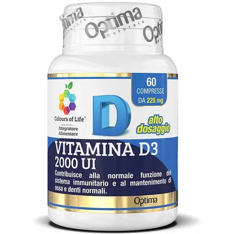 Optima Naturals Vitamina D3 2000 60 Compresse Colours – immagine 4