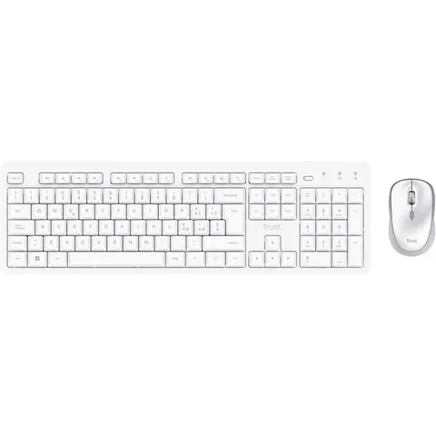 Trust Ody Ii Wl Keyboard & Mouse-white – immagine 2