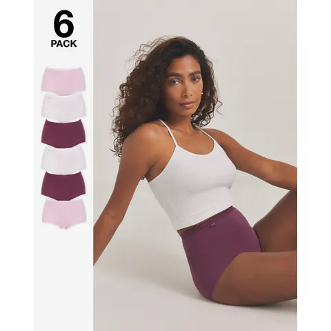 Sloggi 6Pk Basic Maxi Briefs Plum Multi – image 2