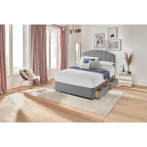 Silentnight Fabric 4 Drawer Divan Base – Grey – 428280 – image 2