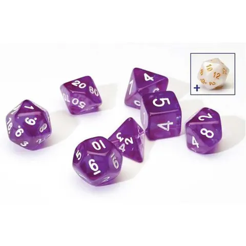 Sirius Dice Translucent Purple Polyhedral Dice Set for Tabletop Roleplaying – image 1
