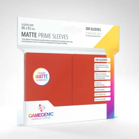 Gamegenic - Matte Prime Sleeves (100) - Red – image 2