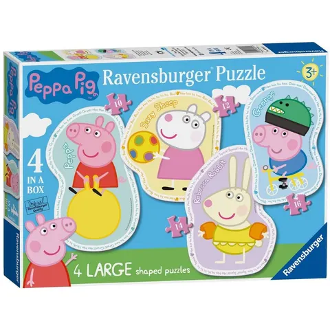 Ravensburger Peppa Pig 4 Large Shaped Jigsaw Puzzles – image 2