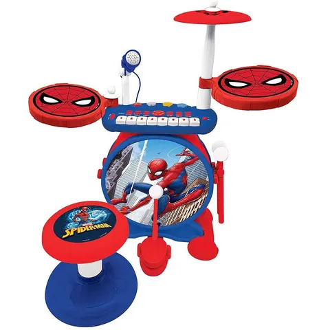 Lexibook Spiderman Electronic Drums Set with Seat – image 3