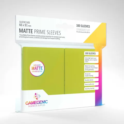 Gamegenic - Matte Prime Sleeves (100) - Lime – image 2