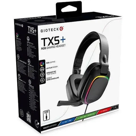 Gioteck TX5+ PS5, PS4, Xbox, Switch, PC Gaming Headset Black – image 2