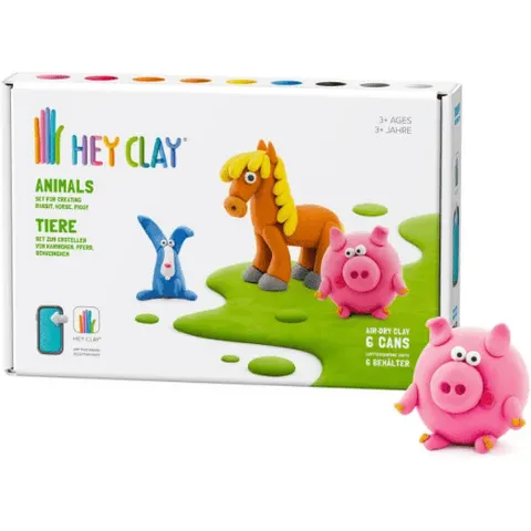 Hey Clay Animals Clay Figure Making Set - 6 Can – image 2