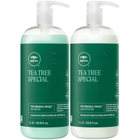 2L Paul Mitchell Tea Tree Save Big (Shampoo 1000ml + Conditioner 1000ml) – Bild 2