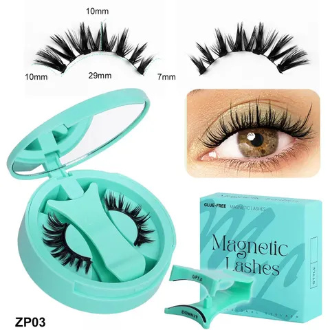 INF Magnetische Wimpern Set - Mintgrüne Integrierte Box model 2 – Bild 2