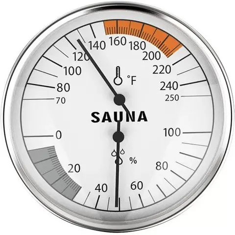 INF Saunathermometer und Hygrometer - Fahrenheit – Bild 2